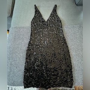 Black sequin dress